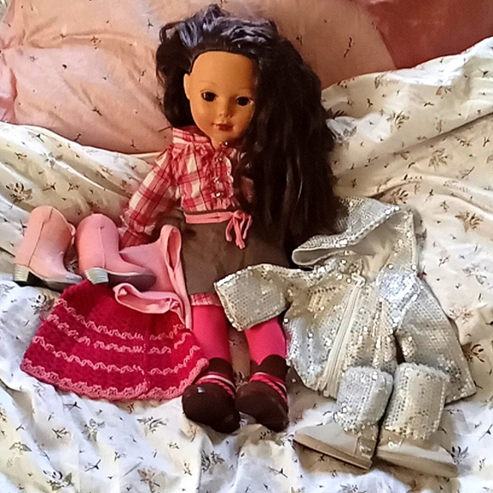 2013 Madame Alexander "My Life As A Cowgirl" 18" doll With American Girl outfit